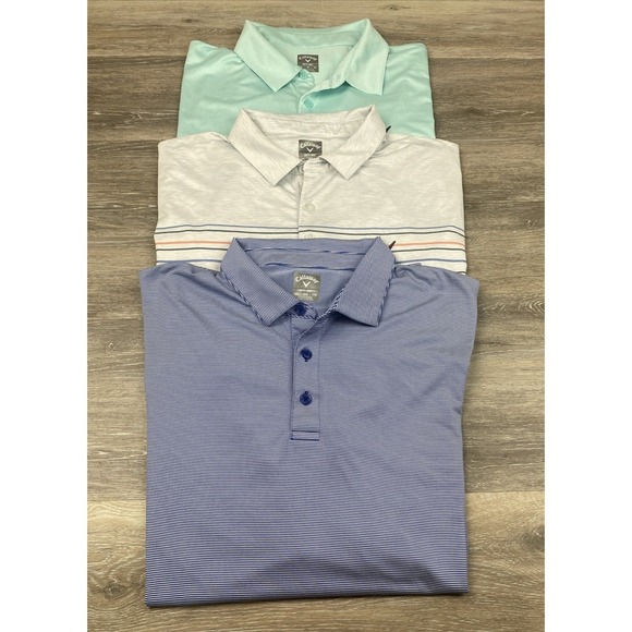 Callaway Other - (3) Callaway Opti-Dri Polo Shirt Mens 2XL Golf Stretch S/S Pullover